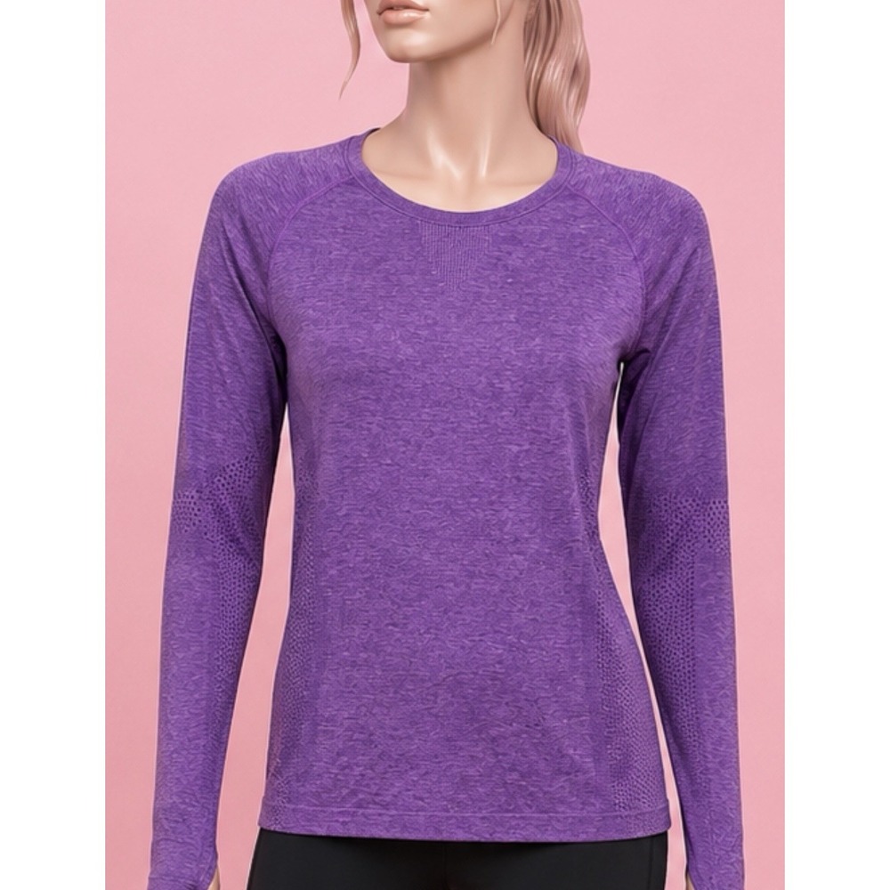 FIGS Women's Salta Long Sleeve Shirt Color Purple Size Medium Top Scrubs